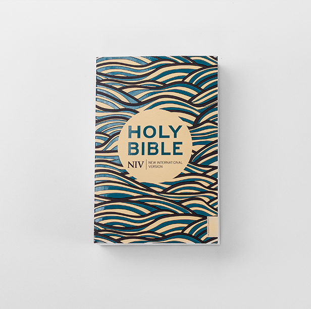 New International Version (NIV) Holy Bible - Wave Print 